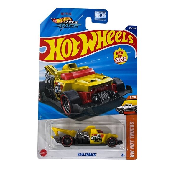 Hot Wheels 2025 Haulerback Yellow Tow Truck HW Hot Trucks Series New on Card - Picture 1 of 7